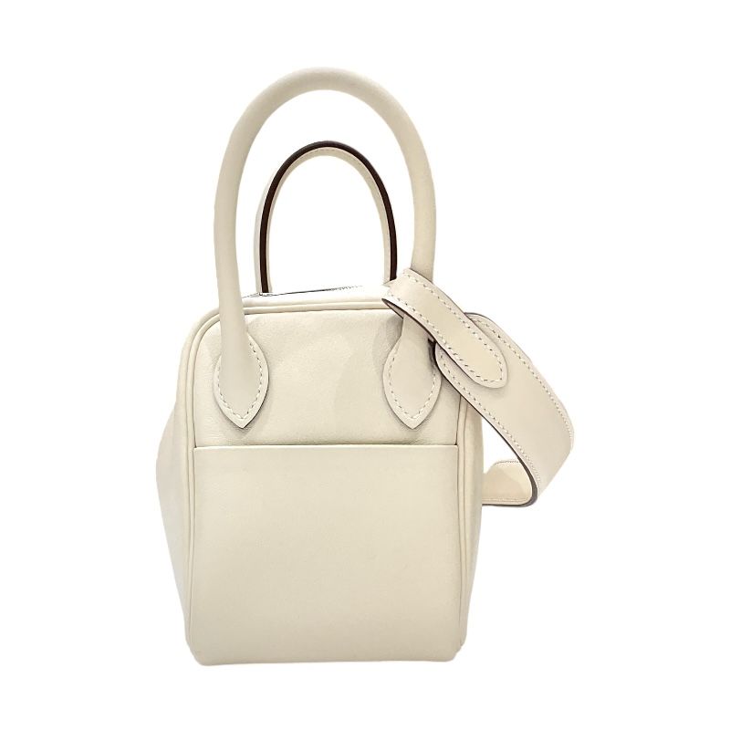 HERMES Lindy Mini Verso Bag - Nat×Sesame with Silver Hardware