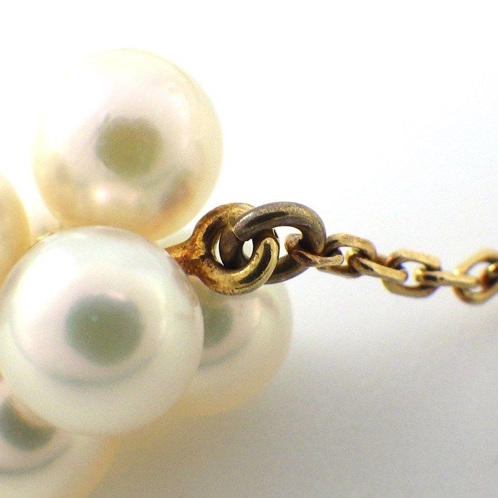 MIKIMOTO Cluster Pearl Bracelet in K18 Yellow Gold - Exquisite Craftsmanship