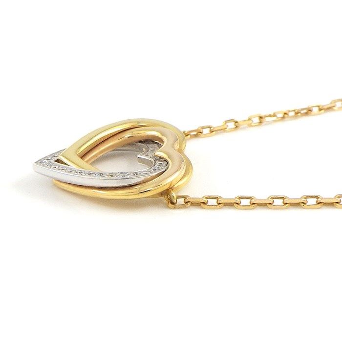 Cartier Trinity Heart Necklace with Diamonds in Three Colors