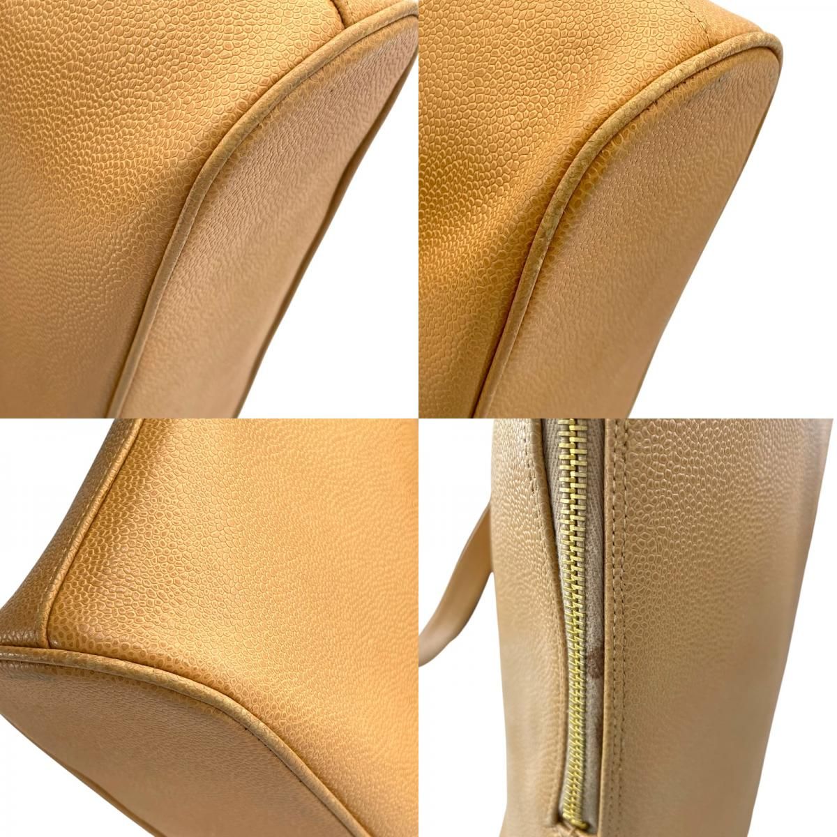 CHANEL Coco Ball Tote Beige Caviar Skin Handbag - Timeless Elegance