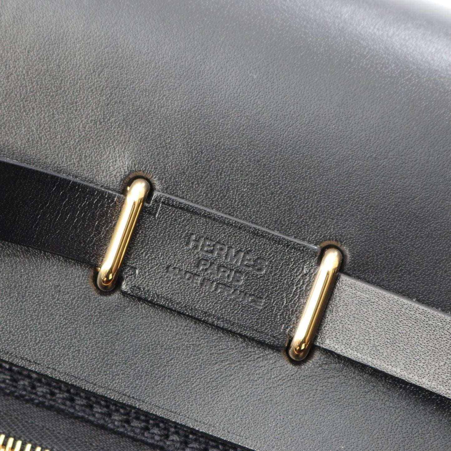 HERMES Mini Ethel Bag Zip Clutch in Black Canvas - Unused Luxury