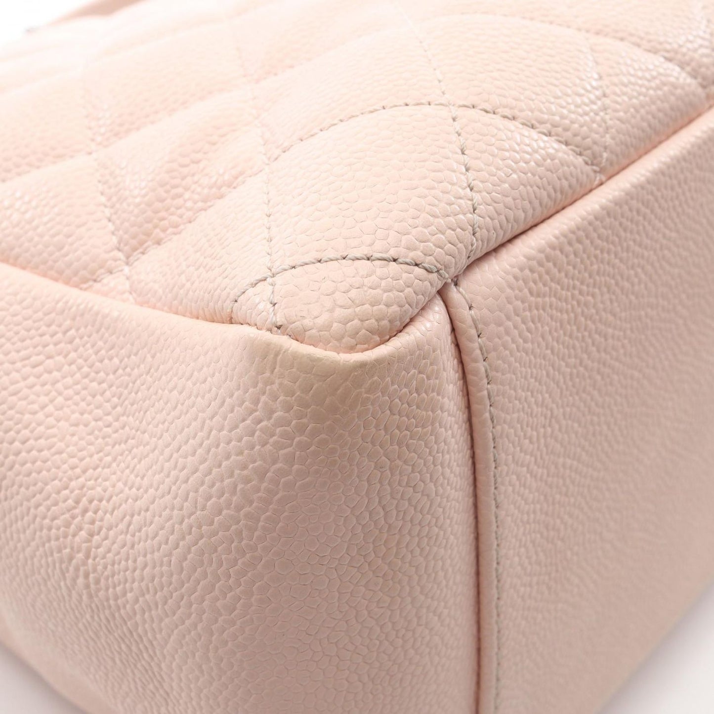 CHANEL Matelassé Grand Shopping Tote in Baby Pink Caviar Skin