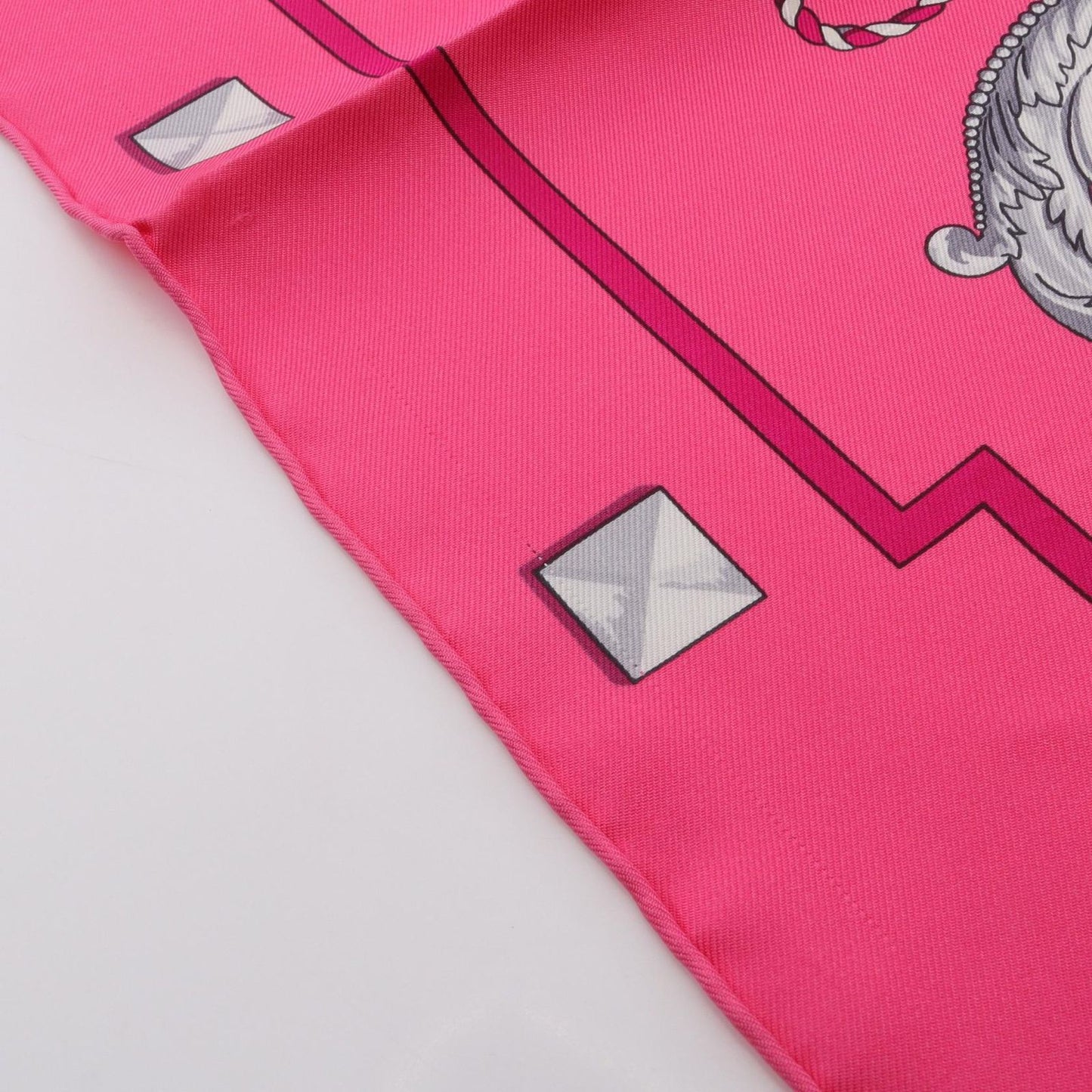 HERMES Les Cles Silk Scarf in Pink - Timeless Elegance