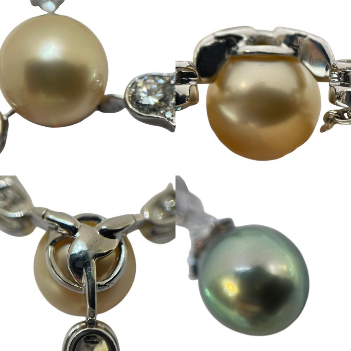 Cartier 2P Pearl Diamond Necklace in 750WG - Exquisite Elegance