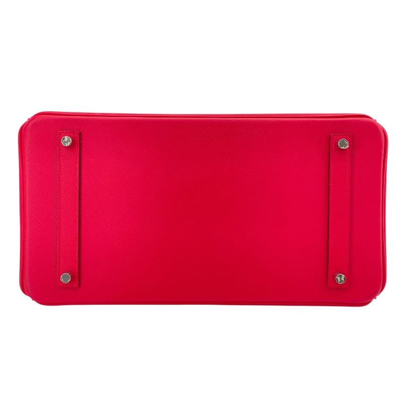 HERMES Birkin 35 D Stamp Rose Extreme with Silver Hardware