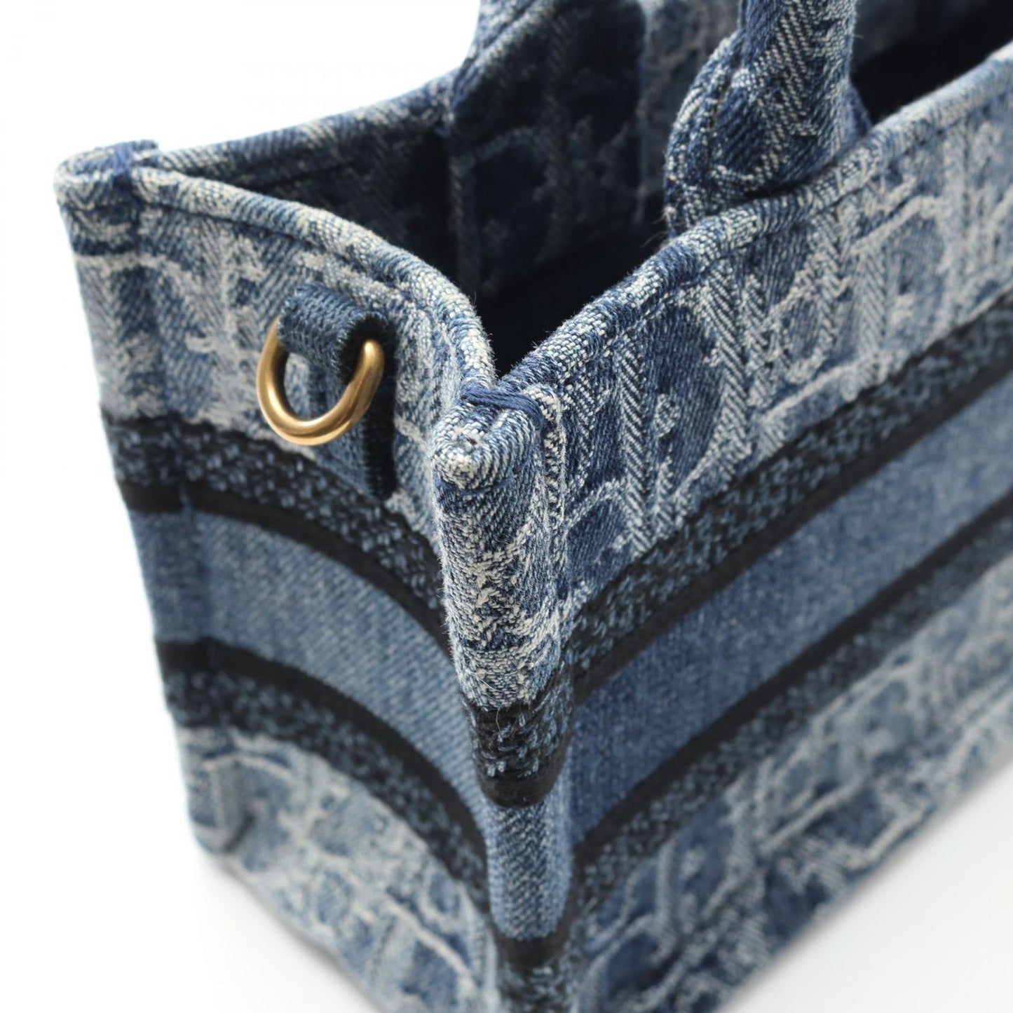 Dior Mini Book Tote Handbag in Denim Blue - Exquisite Craftsmanship