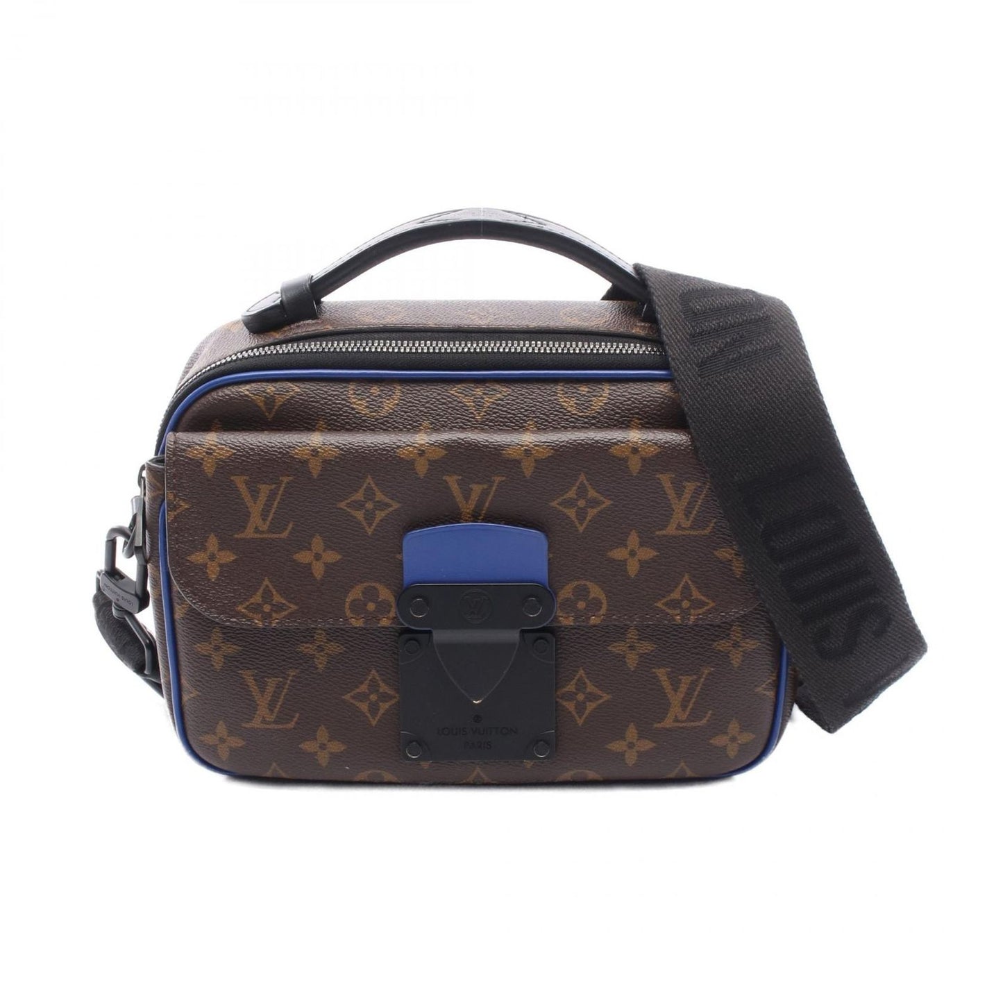 Louis Vuitton S Lock Messenger Handbag in Blue PVC Canvas