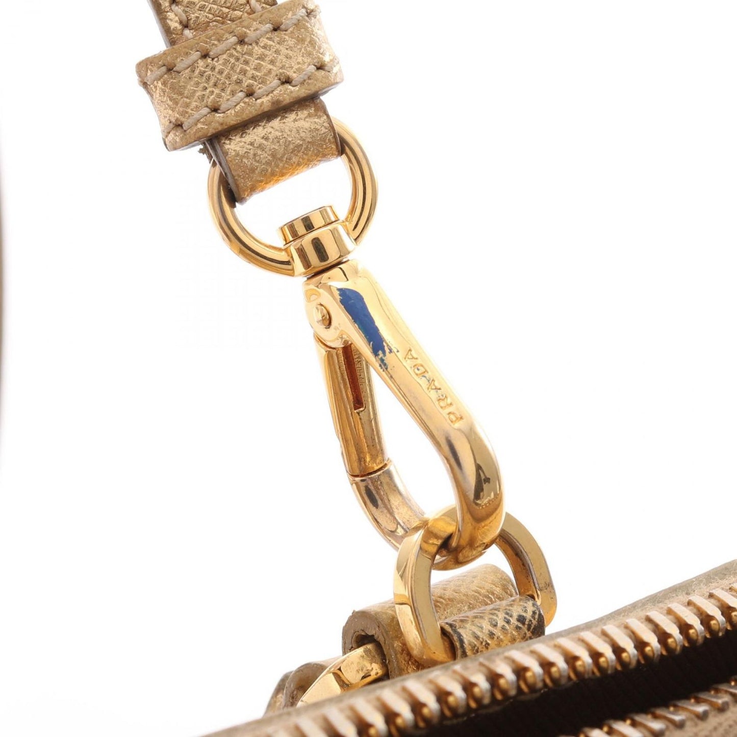 PRADA Saffiano Leather Handbag - Timeless Elegance in Gold