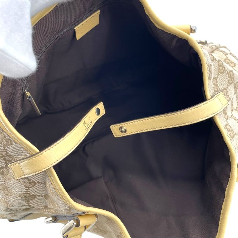 GUCCI Abbey Tote Bag 130736 Beige GG Canvas - Exquisite Luxury