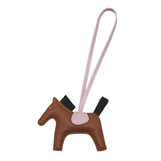 HERMES Rodeo PM Charm in Gold/Black/Mauve Pale - Exquisite Craftsmanship