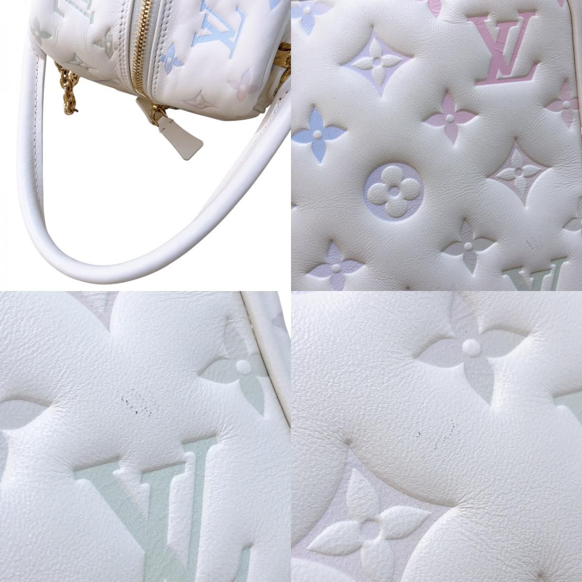 Louis Vuitton Limited Edition Square Bag - Monogram Embossed with Gold Hardware