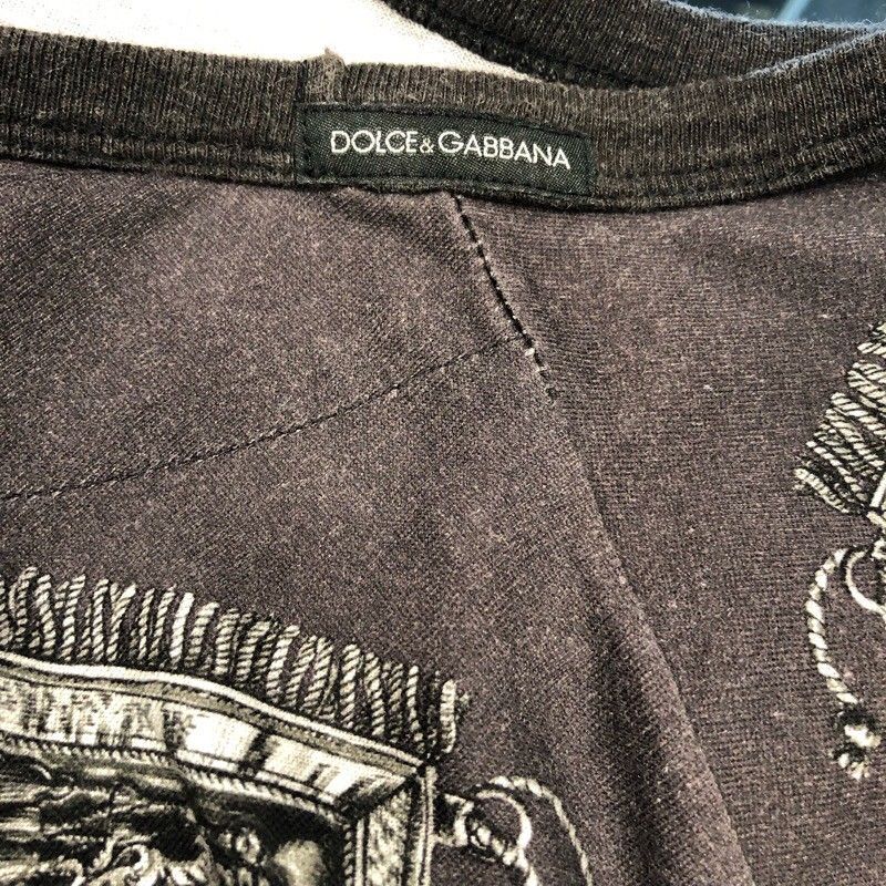 Dolce & Gabbana Cotton Graphic Print T-Shirt - Size 48