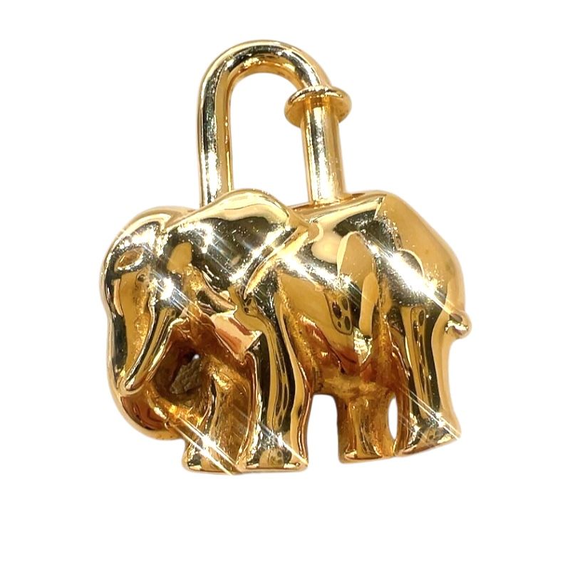 HERMES Elephant Cadena Gold Metal Accessory for Women