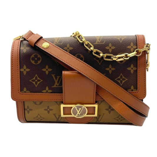 Louis Vuitton Dauphine MM Monogram Reverse Shoulder Bag - Brown
