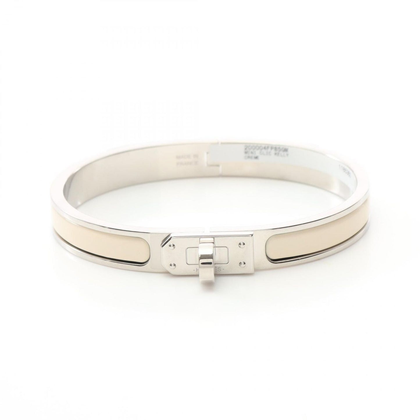 HERMES Mini Click Kelly Bangle - Pristine Stainless Steel Elegance