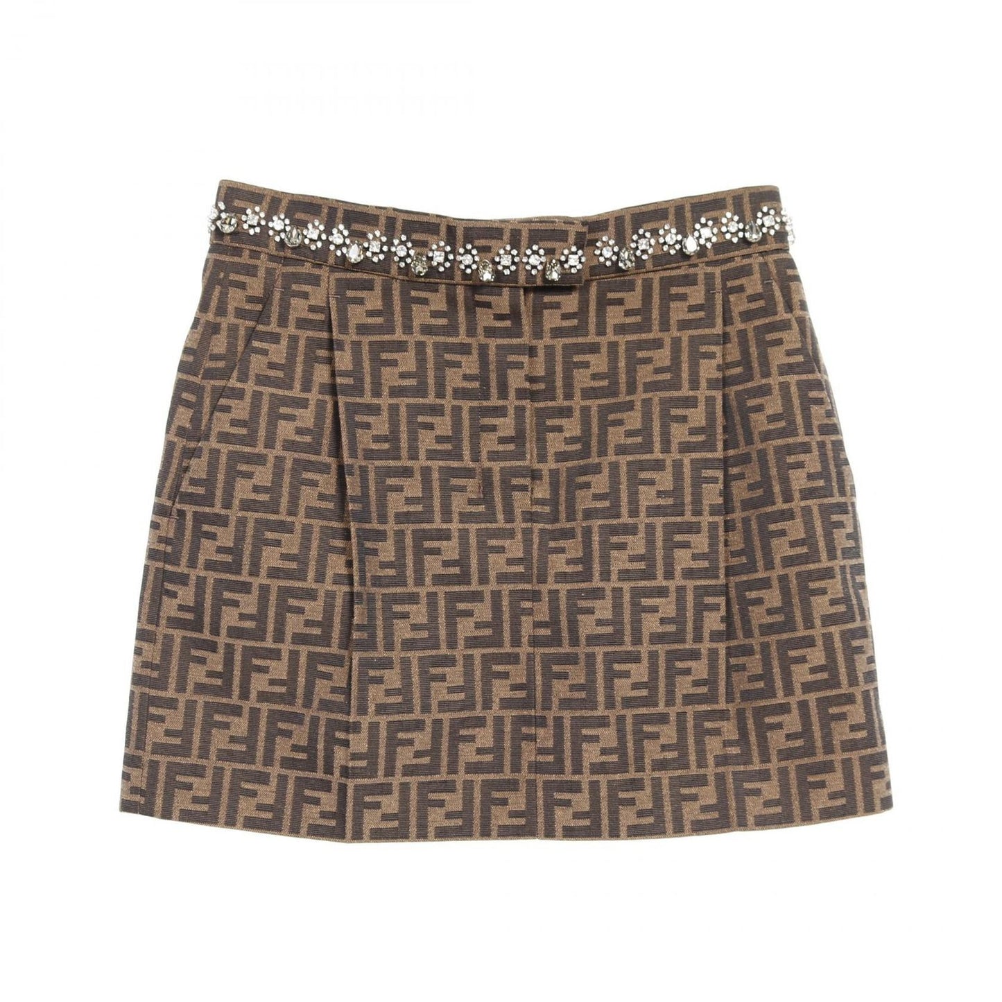 FENDI Zucca Pattern Cotton Skirt - Timeless Elegance