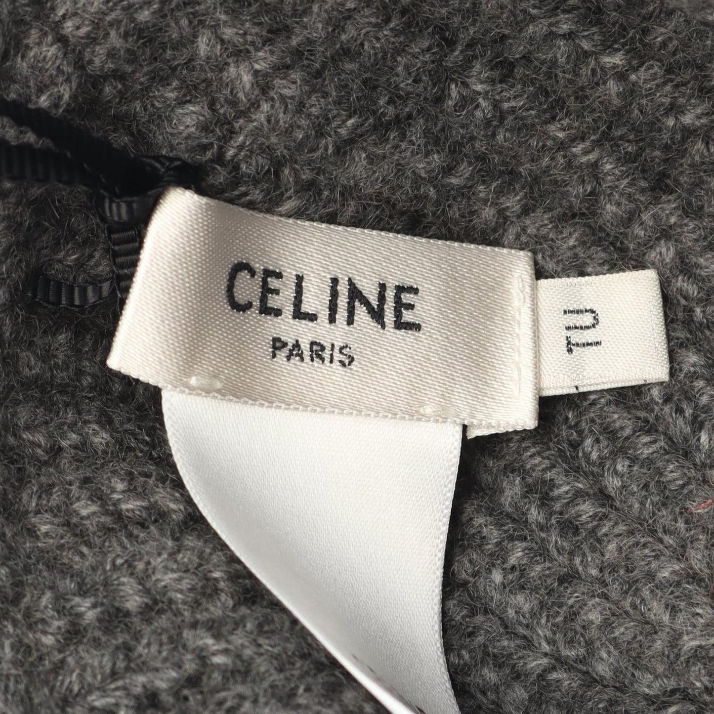 CELINE Triomphe Crochet Bucket Hat in Gray - Timeless Elegance