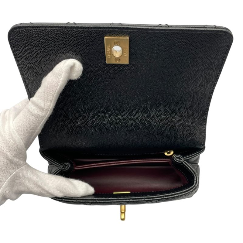 CHANEL Coco Handle XXS Black Caviar Leather Shoulder Bag
