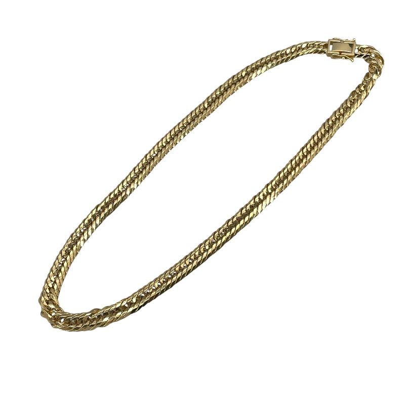 Exquisite 12-Faceted Triple Kihé Necklace in K18 Gold