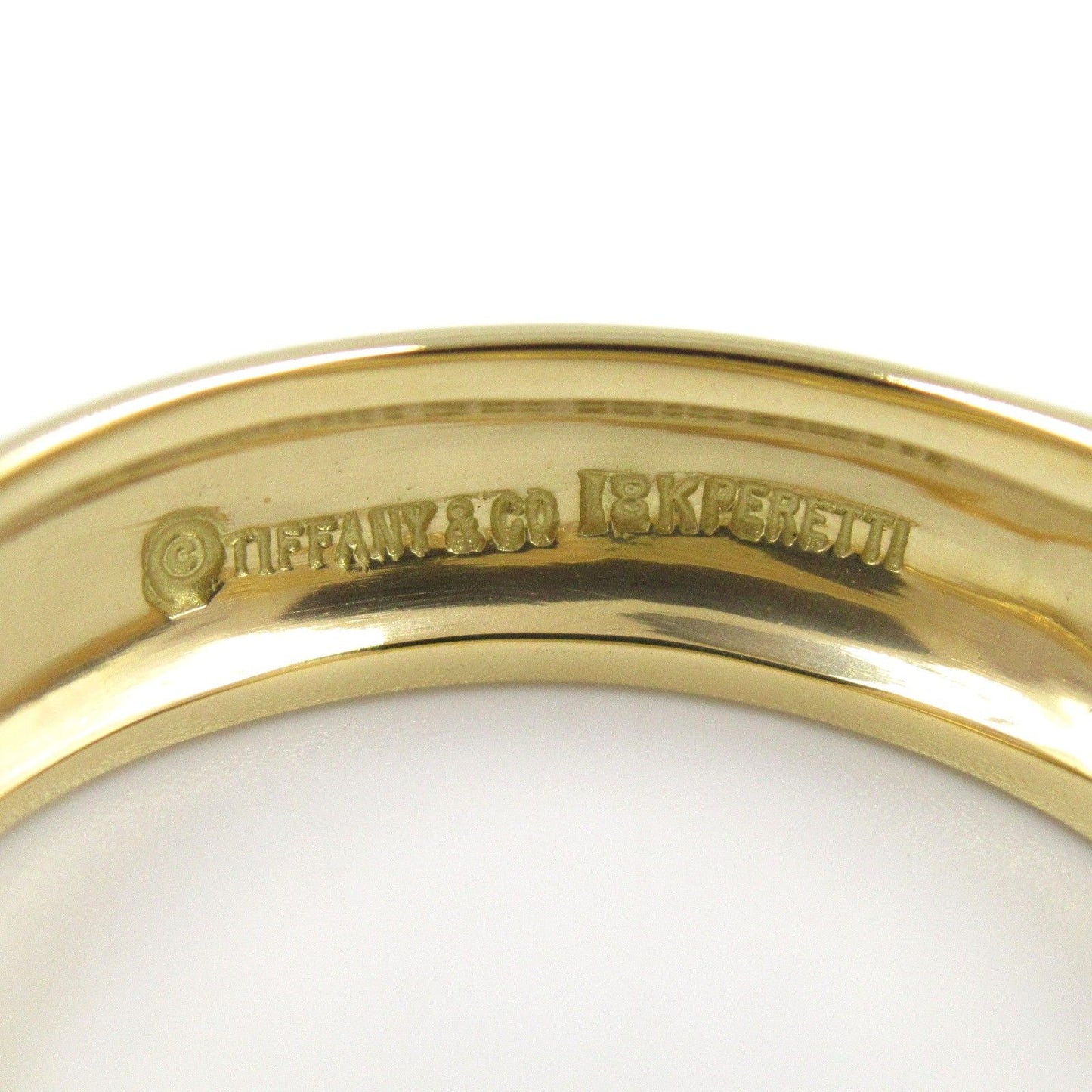 TIFFANY & CO Heart Curved Ring in 18K Yellow Gold - Size 15