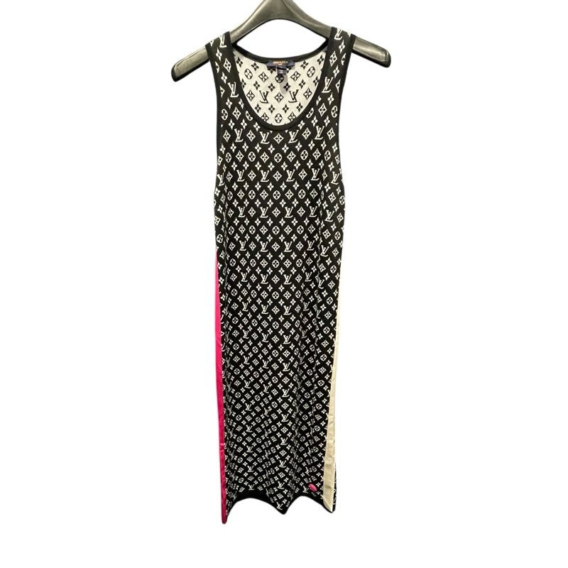 Louis Vuitton Monogram Silk Sleeveless Dress - Black XS