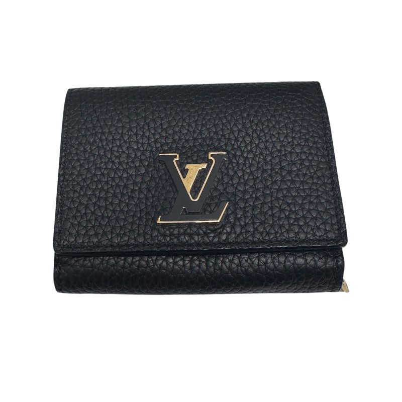 Louis Vuitton Capucines Tiny Wallet in Black Trianon Leather