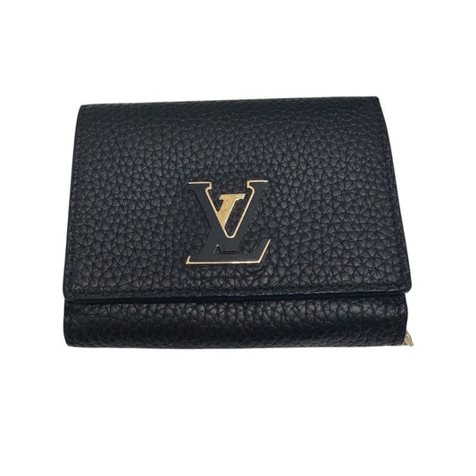 Louis Vuitton Capucines Tiny Wallet in Black Trianon Leather
