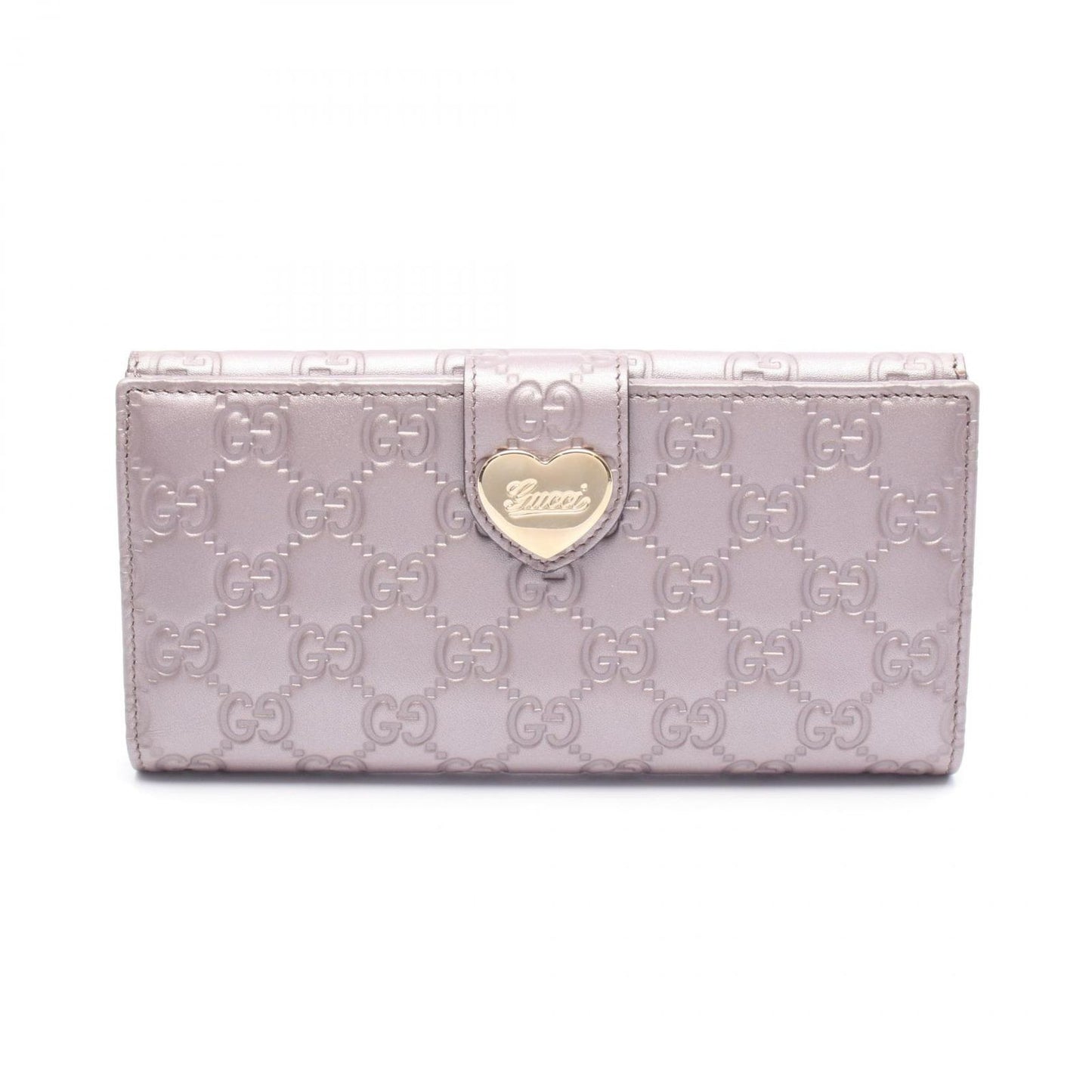 GUCCI Lovingly Crafted Heart Wallet in Metallic Purple