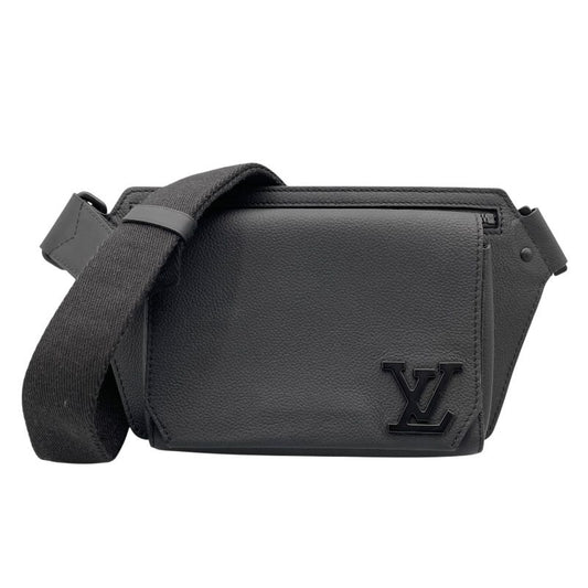 Louis Vuitton Takeoff Sling M57081 in Noir Grain Calf Leather