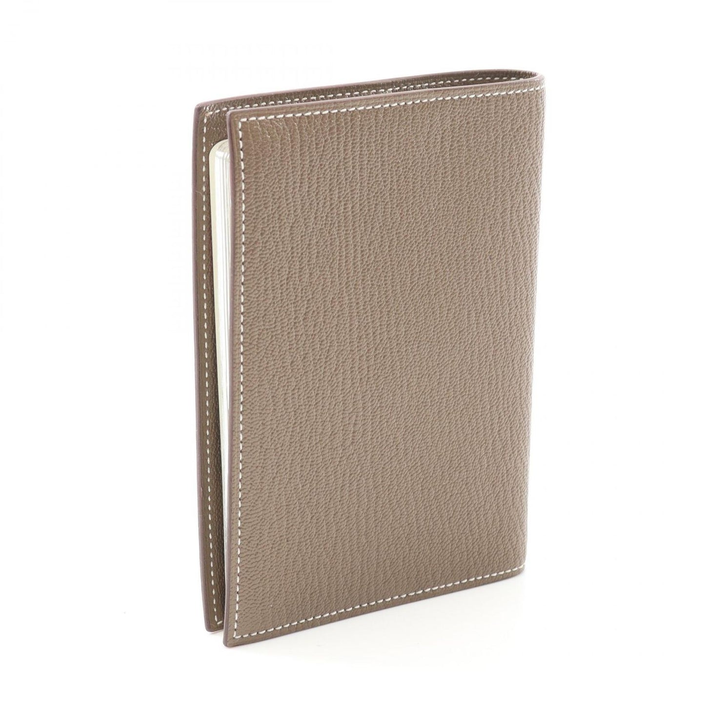 HERMES Agenda GM Etoupe Leather Cover - Exquisite Craftsmanship