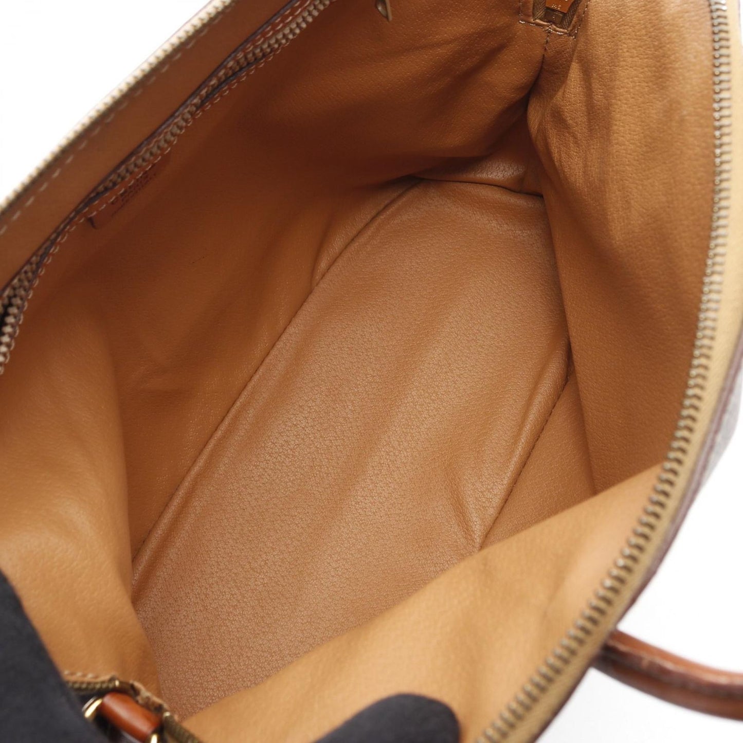 CELINE Macadam Handbag in Dark Brown PVC Coated Canvas