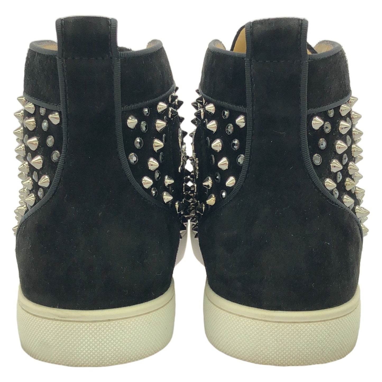 Christian Louboutin Black Suede High-Top Sneakers - Size EU 42