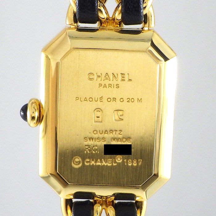 Chanel Premiere M H0001 Octagonal Black Dial Quartz Watch