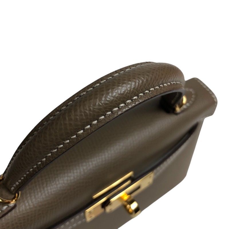 HERMES Mini Kelly 2 in Etoupe with Gold Hardware - Iconic Elegance