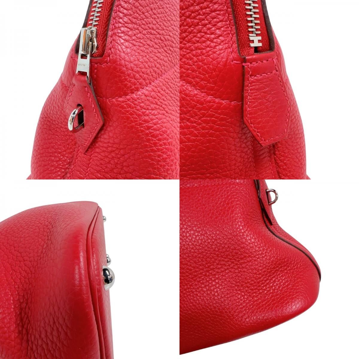 HERMES Bolide 31 Handbag - Rouge Kazak with Silver Hardware (2023)