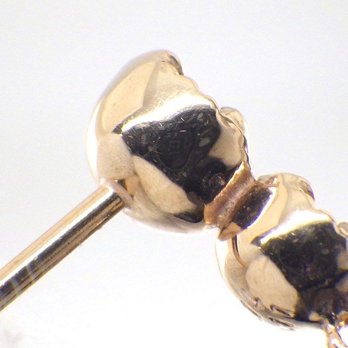 Elegant K18PG Diamond Drop Earrings - 0.11ct & 0.14ct