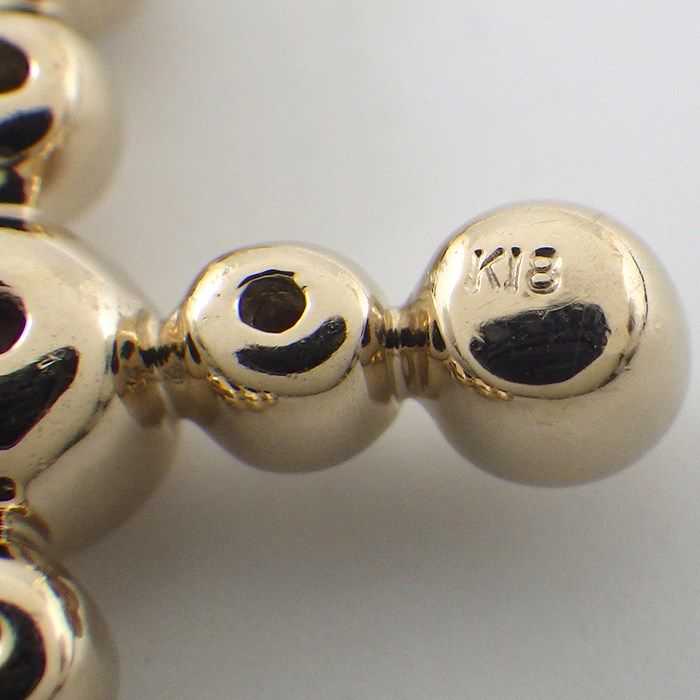 KASHIKEY Cross Motif Necklace with Brown Diamonds in 18K Yellow Gold