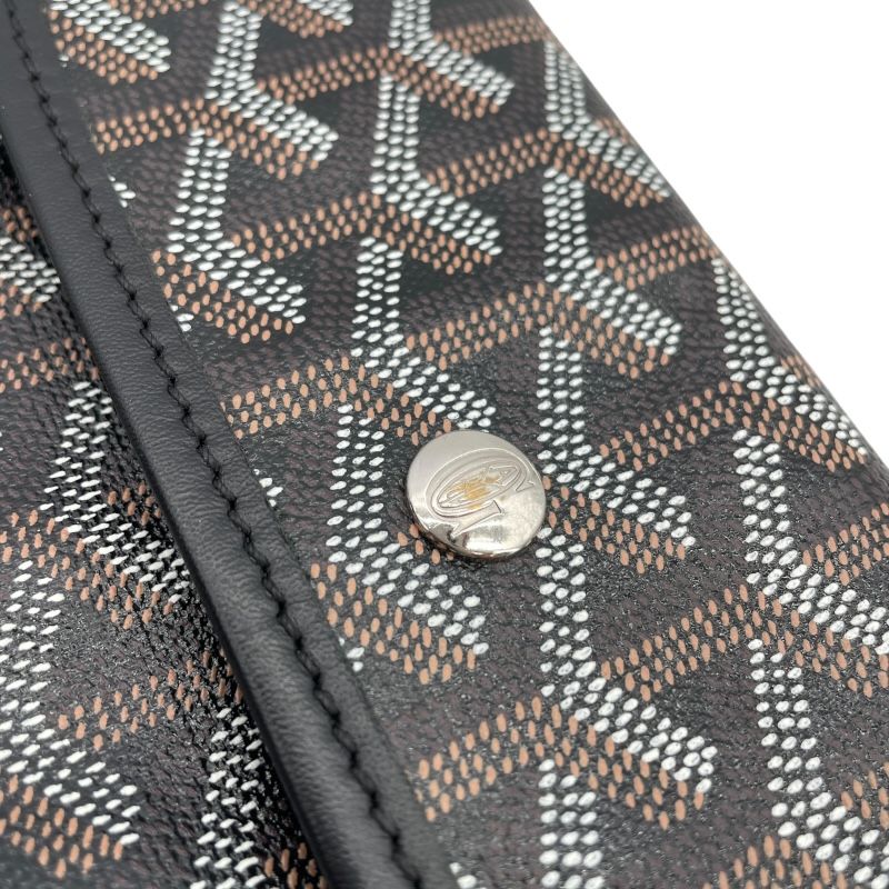 GOYARD Saint Louis GM Black PVC Coated Canvas Tote Bag