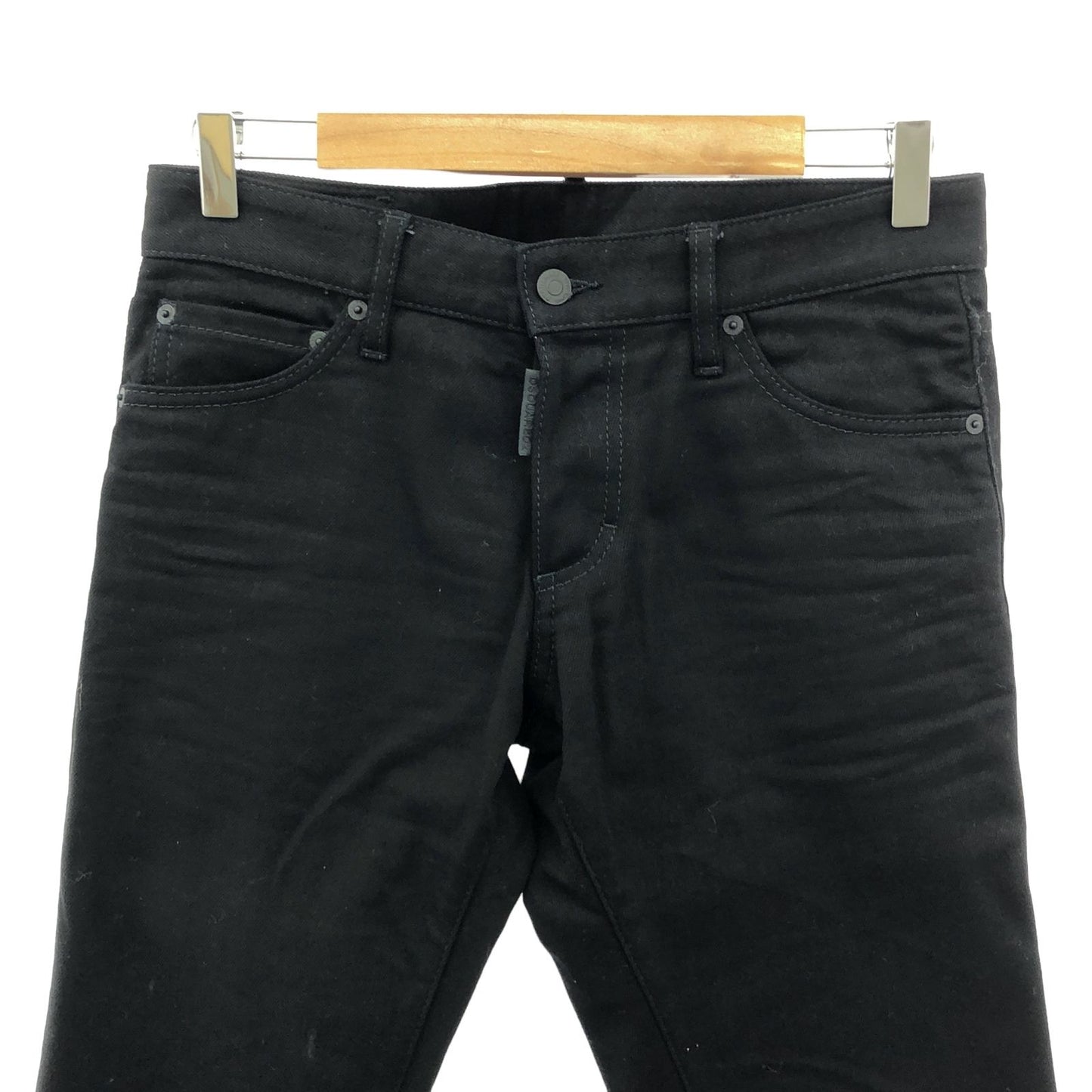 DSQUARED2 Black Cotton Skinny Pants - Timeless Elegance