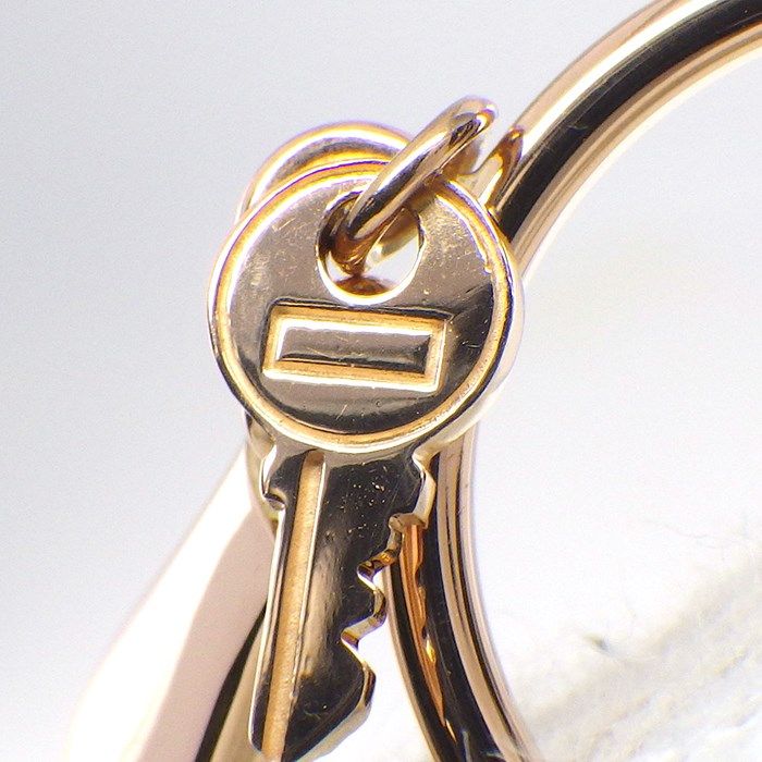 HERMES Kelly Clic Clac PM Swing Key Lock Ring in K18 Pink Gold