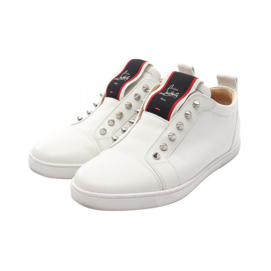 Christian Louboutin White Leather Slip-On Sneakers for Women