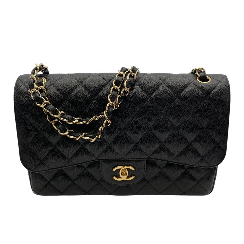 CHANEL Matelassé 30 Black Caviar Skin Shoulder Bag
