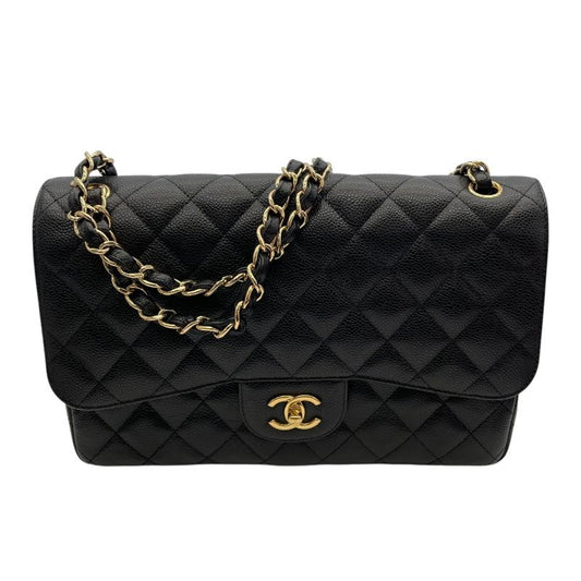 CHANEL Matelassé 30 Black Caviar Skin Shoulder Bag