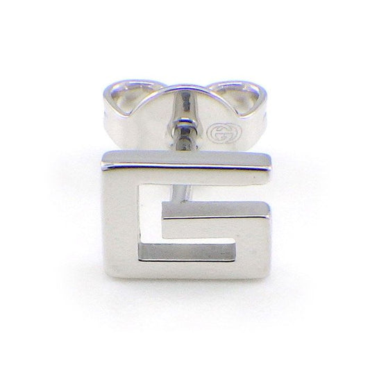 GUCCI G Logo Square Earrings in K18 White Gold - Exclusive Piece