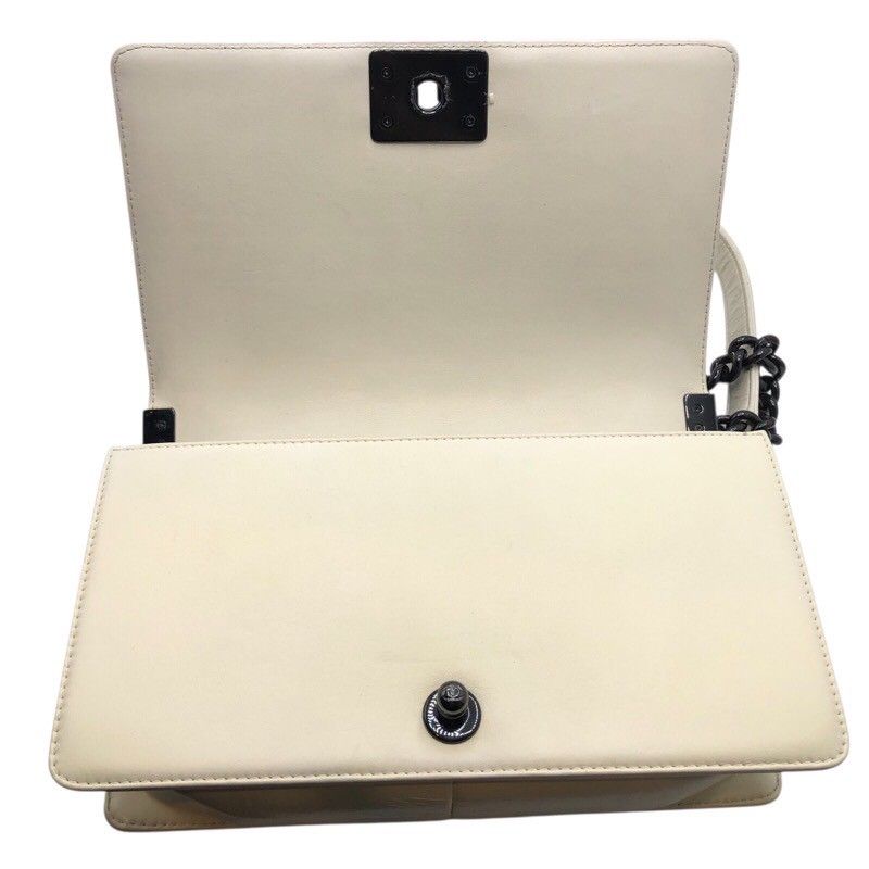 CHANEL Boy Chanel 25 Black/White Calf Leather Shoulder Bag