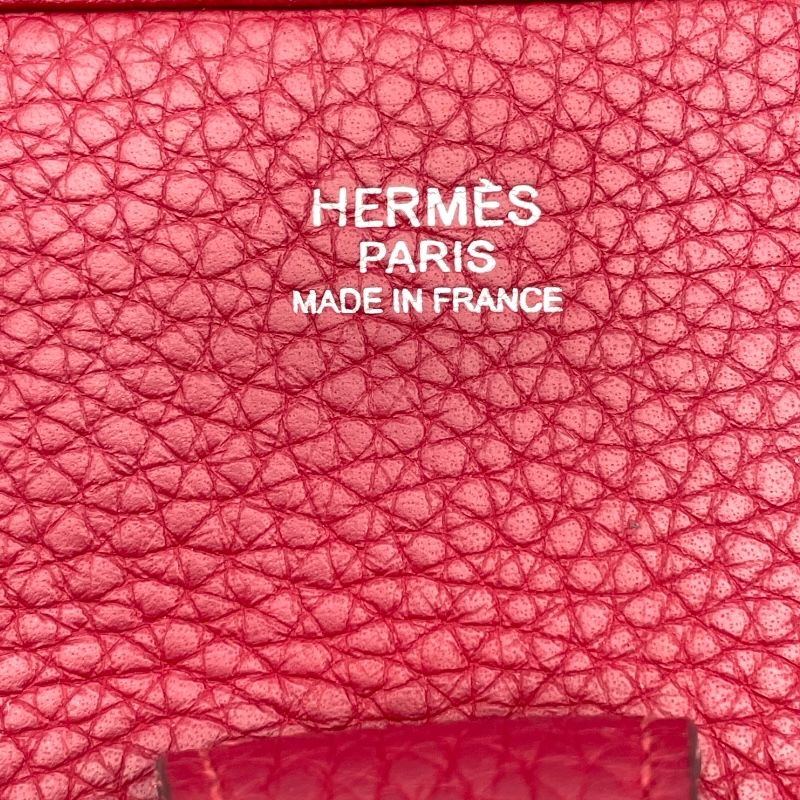 HERMES Evelyne 3GM X刻 in Rouge Grenat with Silver Hardware