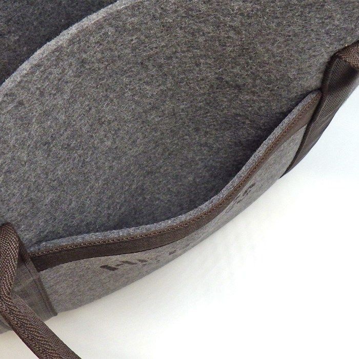 HERMES Sac de Pansage Gloom2 Tote Bag - Exquisite Gray Wool & Leather