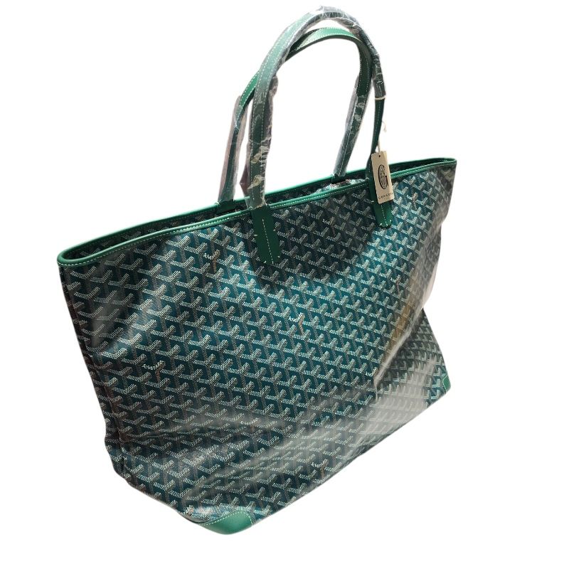 GOYARD Artois GM Green PVC & Leather Unisex Tote Bag