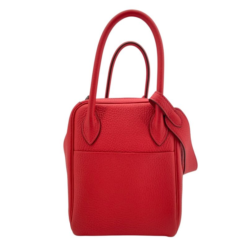 HERMES Lindy 26 Rouge Coo with Silver Hardware - Exquisite Craftsmanship