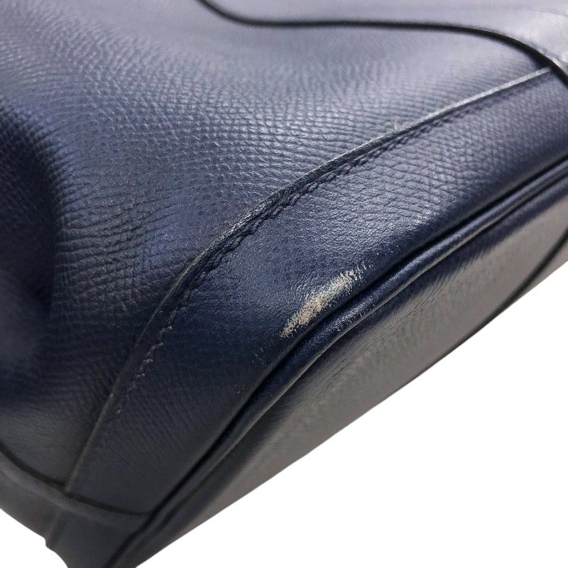 HERMES Garden Party PM A刻 Blue Saphir Veau Epsom Handbag